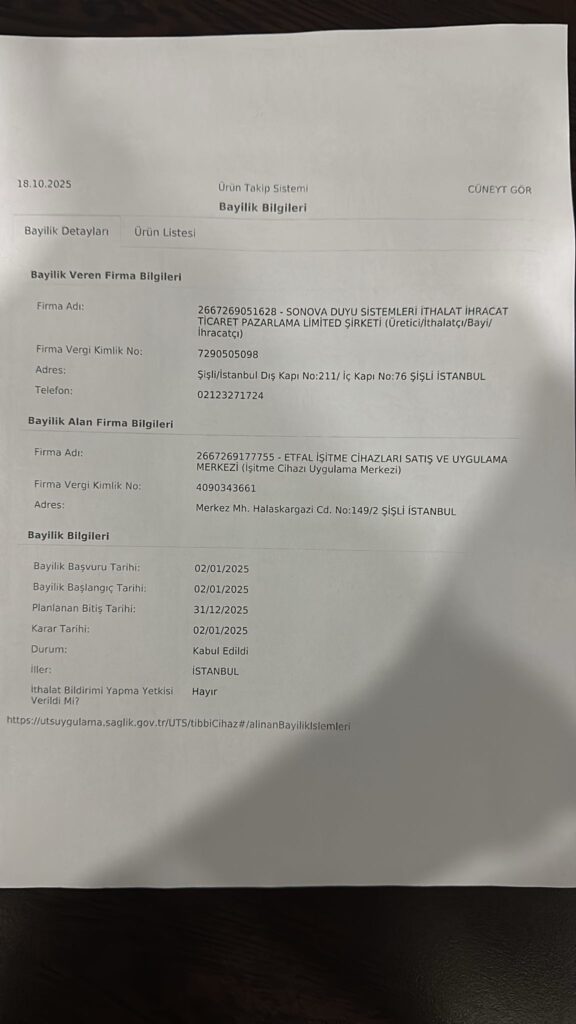 İstanbul Etfal işitme cihazları uygulama Merkezi